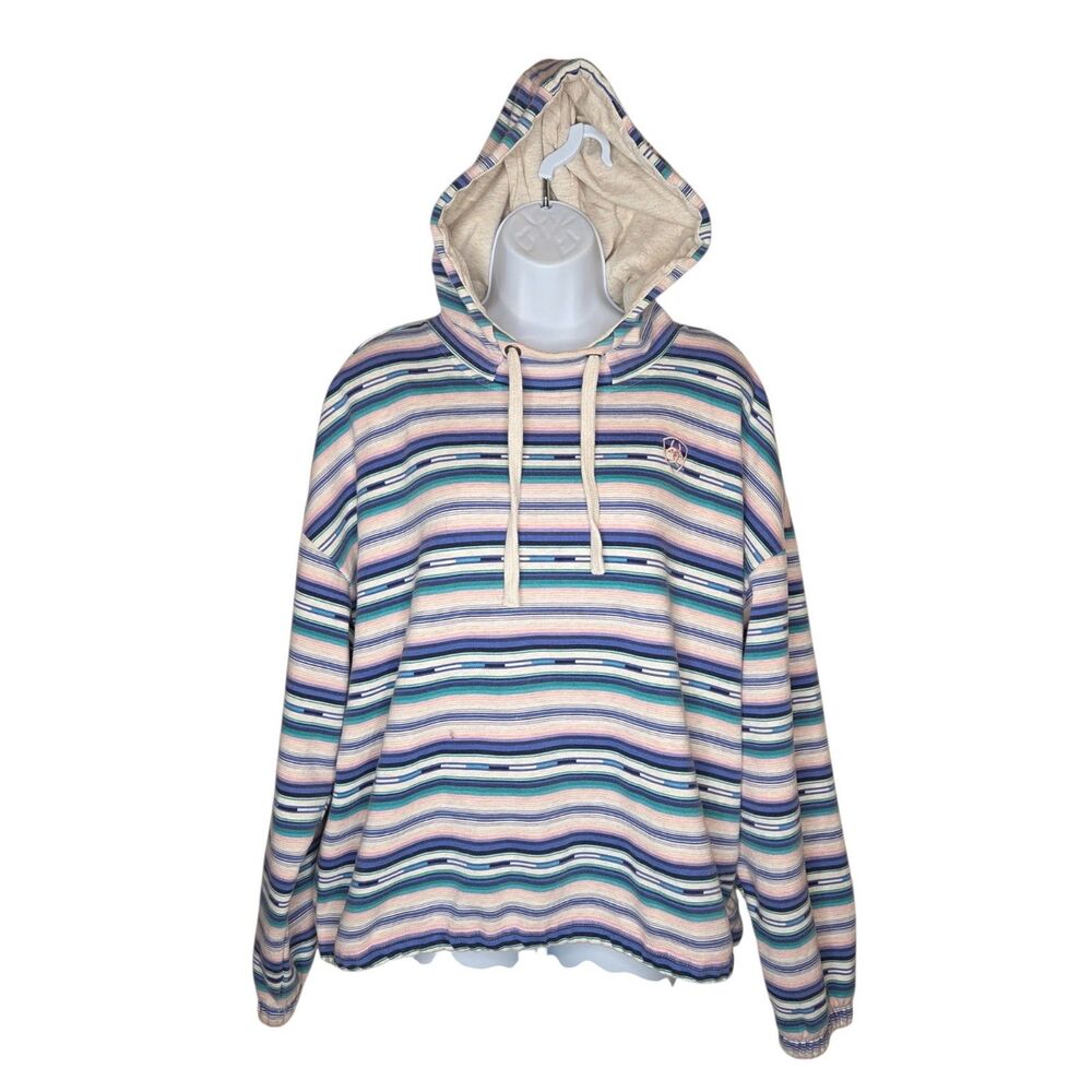Ariat Women's Essential Hood Serape Stripe Pullover Hoodie XL 10055414